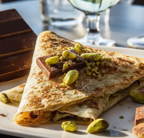 Dubai Chocolate Crepe (Kunafa Pistachio)